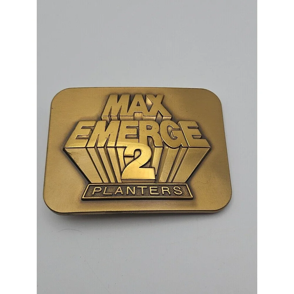 Vintage 1987 John Deere MAX EMERGE 2 Planters Belt Buckle Deere & Co Moline Ill.